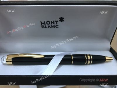 Replica Mont  Blanc Starwalker Midnight Pen Black&Gold Ballpoint